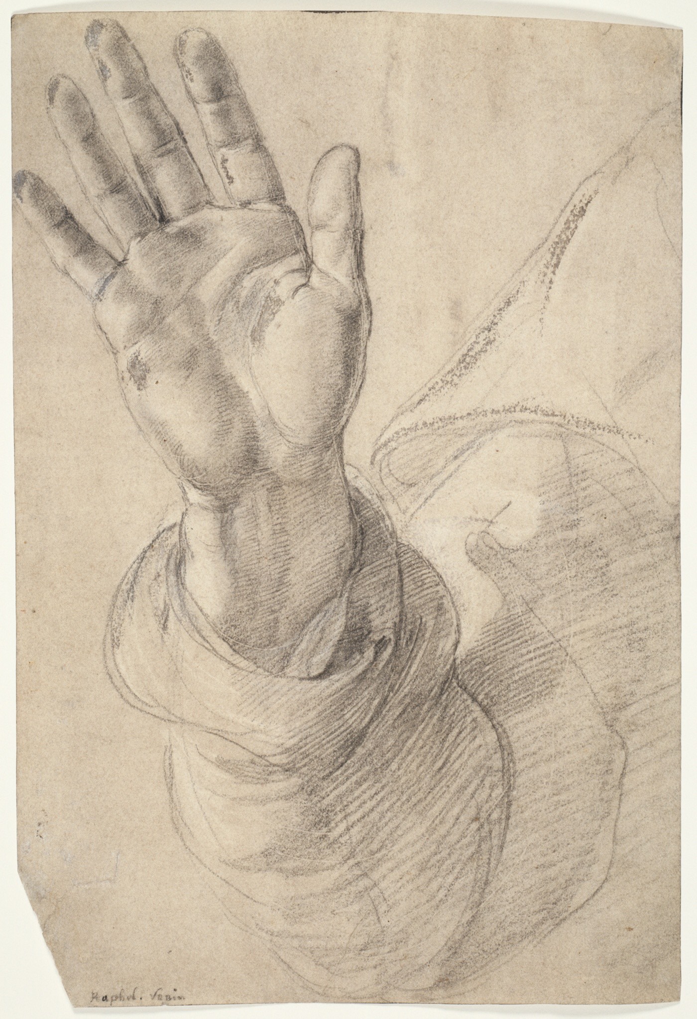 Raphael, Upraised Right Hand, 1518-20. Art Institute of Chicago, public domain.
